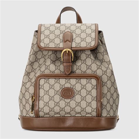 gucci gg plus interlocking g backpack|Small backpack with GG in GG Supreme .